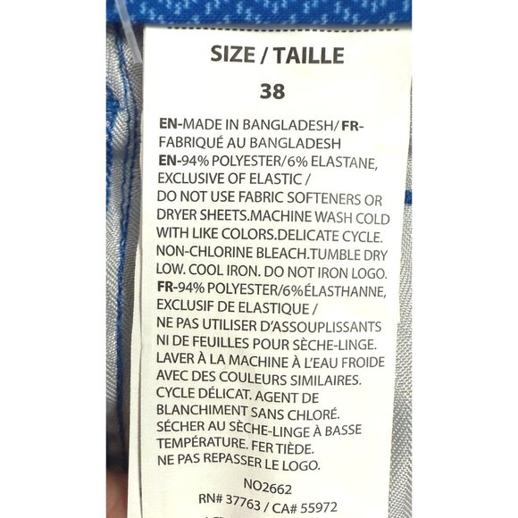 PGA Tour Mens Blue Tonal Print Pockets UPF Sun Protection Golf Shorts Sz 38 New - Picture 7 of 10